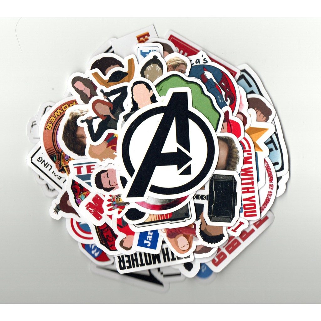 50 PCS MARVEL CINEMATIC UNIVERSE MCU AVENGERS STICKERS LAPTOP LUGGAGE