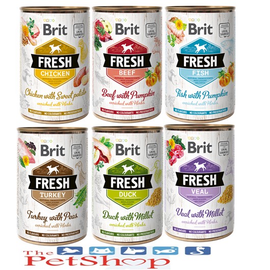 Brit Fresh Canned Dog Food 400g Shopee Philippines