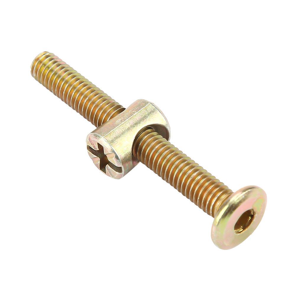 M6 Carbon Steel Furniture Bolts With Barrel Nuts Connector Shopee