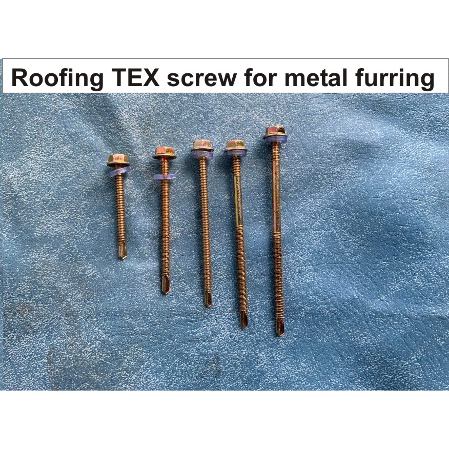 Text Screws for Steel / Metal furring, Pack of 100 pcs size 50mm 60mm 70mm 80mm 90mm 100mm