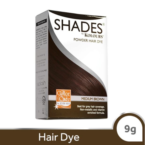 Shades Powder Hair Dye Medium Brown 9g Shopee Philippines