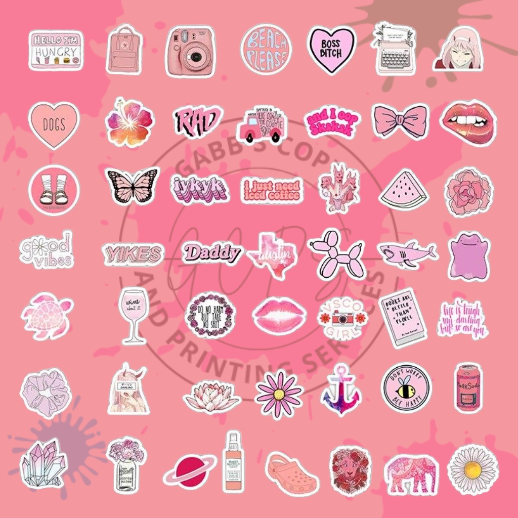 Cute Stickers Baddie Aesthetic no repeating designs low price (50pcs ...