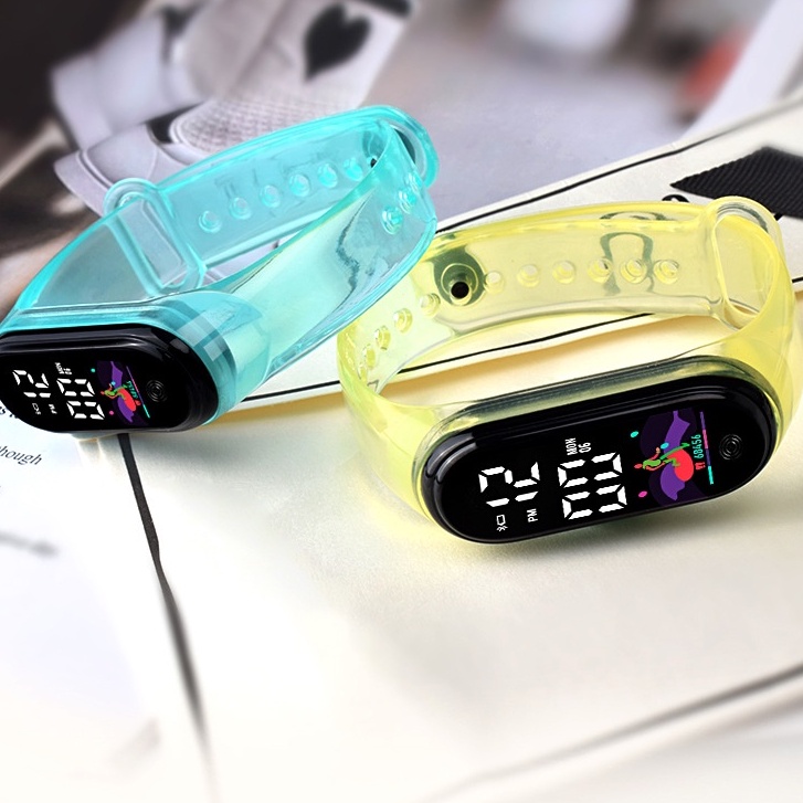 New LED Touch Screen Transparent Strap Digital Watch Sports Casual Unisex Watches Fashion Women's Relo