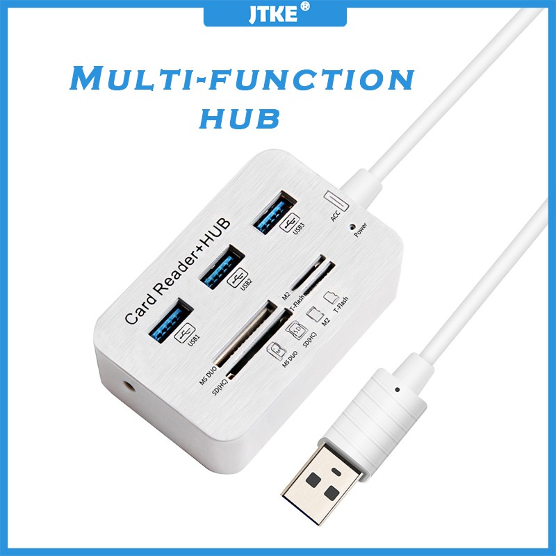 Usb Hub 2 0 Combo 3 Ports Card Reader High Speed Usb Splitter All In