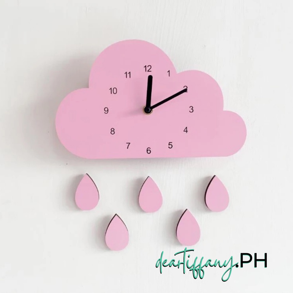 CLOUD CLOCK NURSERY DECOR PASTEL THEME MINIMALIST Shopee Philippines