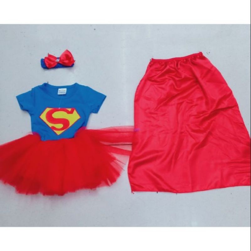 Super Hero Tutu Dress For Baby Girl (Super Girl, WonderWoman) Shopee