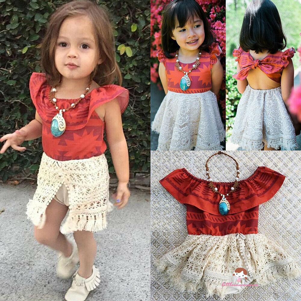 Ready Stock Xzq Toddler Baby Girl Kid Moana Costume Polynesian Fancy Shopee Philippines