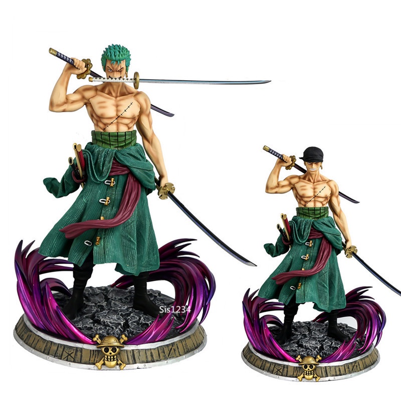 GK Anime One Piece Roronoa Zoro Zorro Samurai Warrior Statue Figure ...