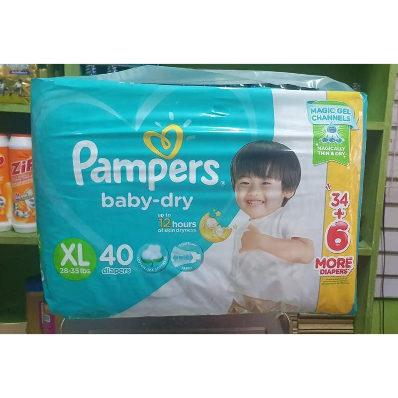 Pampers Baby Dry Taped Diapers XL 40s | Shopee Philippines