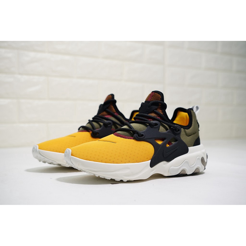 nike epic react presto olive green yellow black white