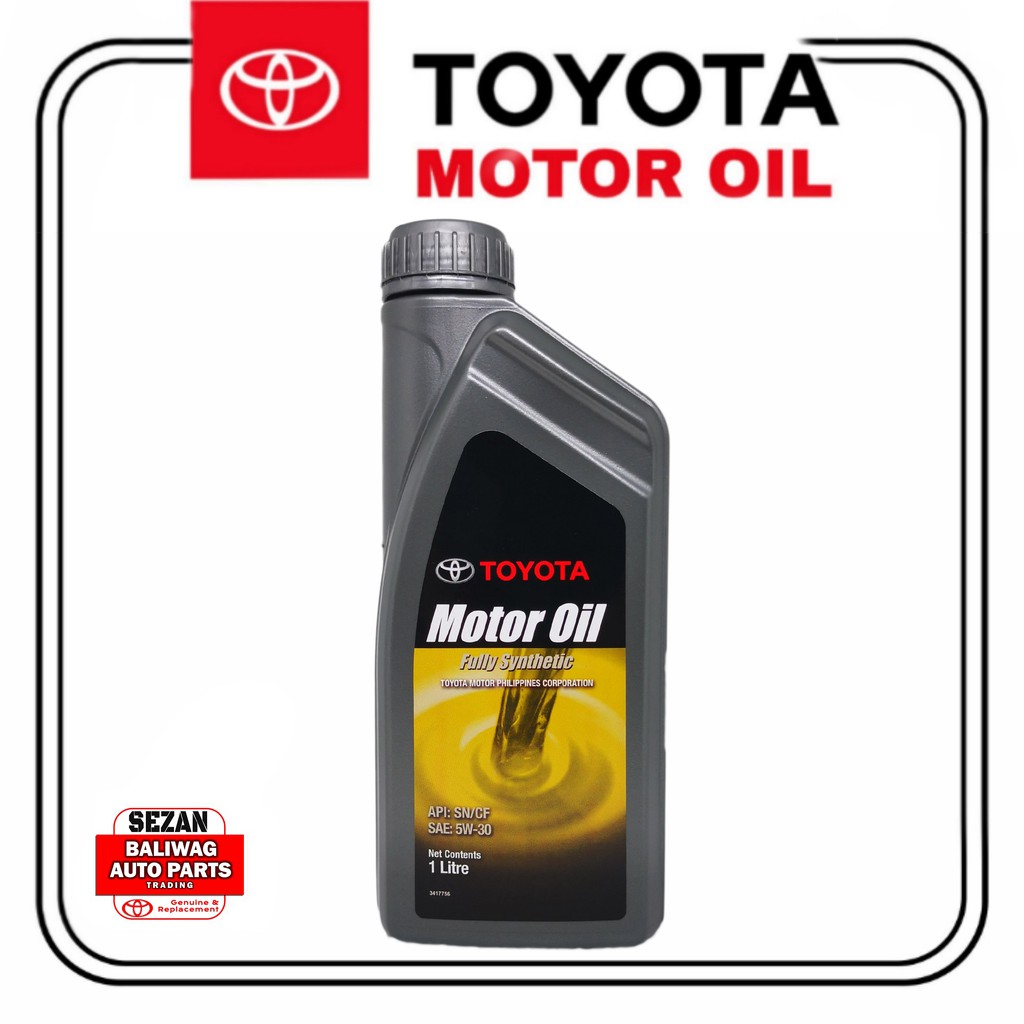 ORIGINAL TOYOTA MOTOR OIL FULLY SYNTHETIC 1 LITER 5W-30 FOR DIESEL AND ...