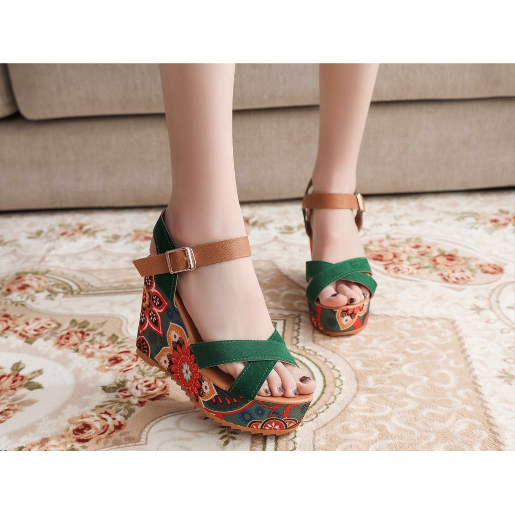 330# Cod New Korean Fashion Wedge Sandals | Shopee Philippines