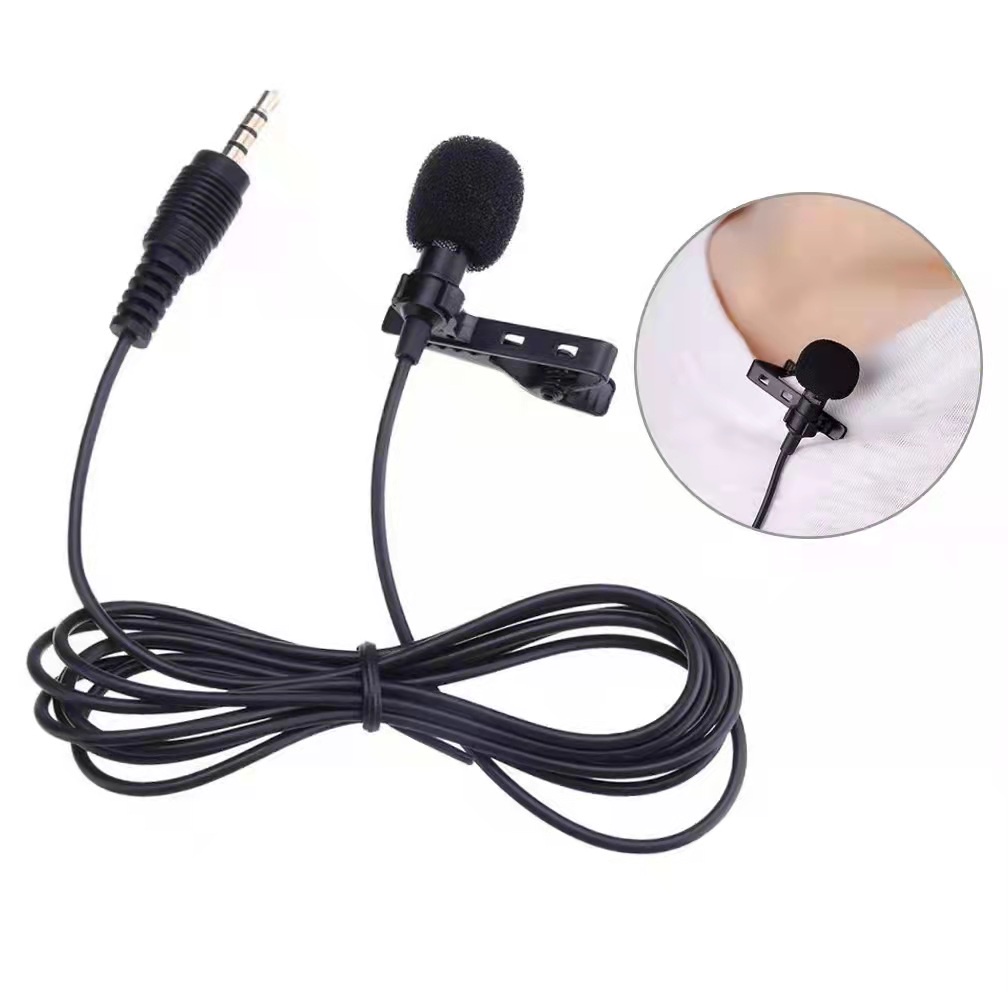 3.5mm Portable External Microphone Mic Handsfree Mini Wired Clipon
