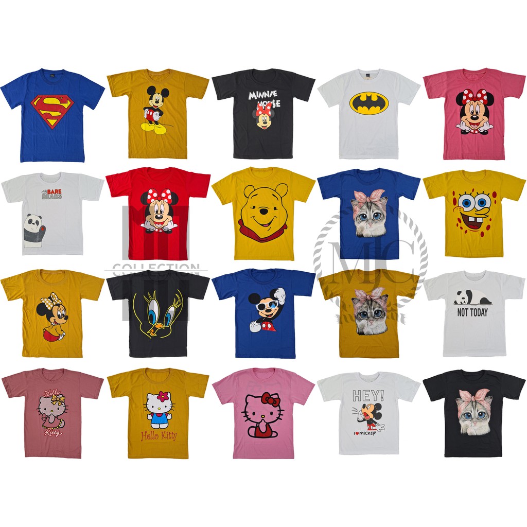 Unisex Cartoon Character Shirt Graphic Design Tee Shirt Printed Tshirt Multiple Design Pt 2 Shopee Philippines