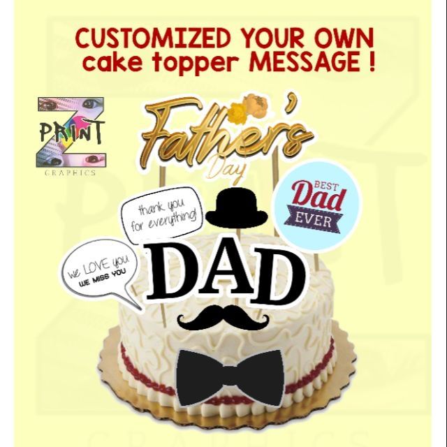 Happy Father S Day Cake Topper Decor Shopee Philippines