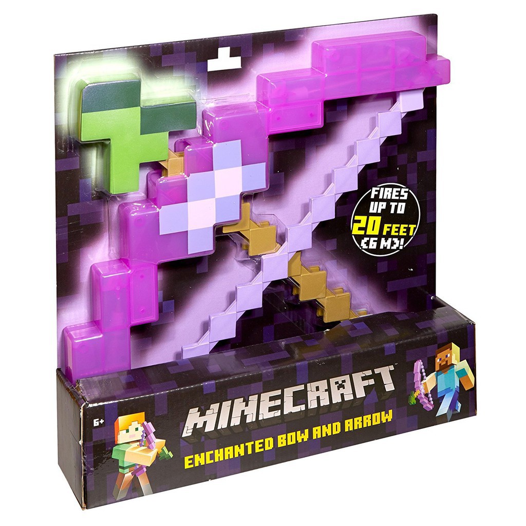 MINECRAFT ENCHANTED BOW \u0026 ARROW BRAND 