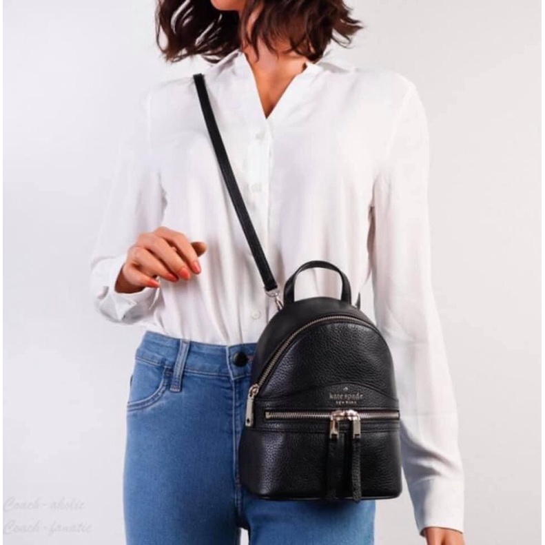 Kate Spade Karina Mini Convertible Backpack (Black) Original | Shopee  Philippines