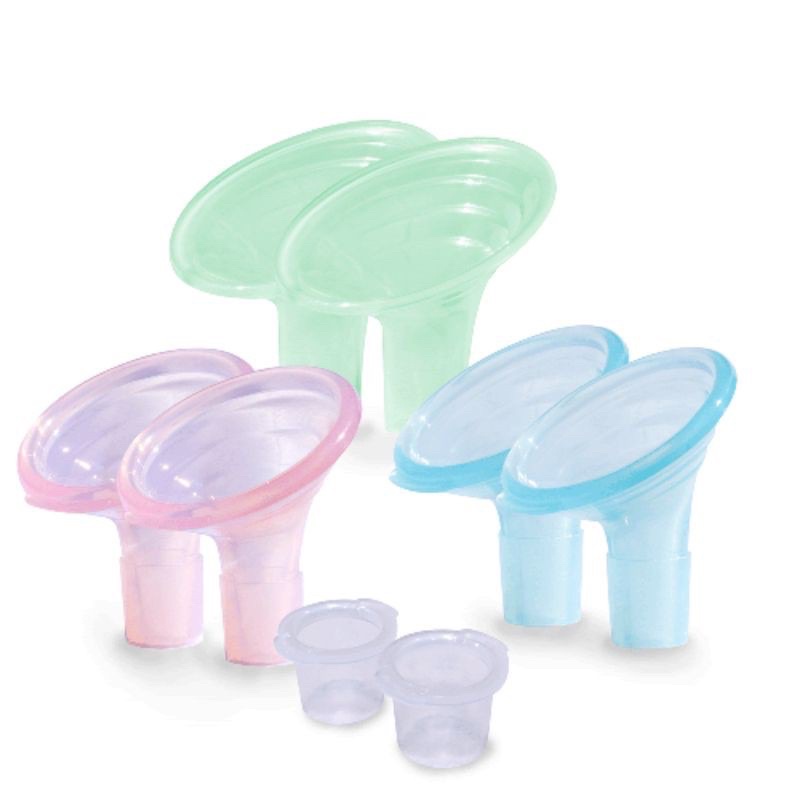 Pumpin Pals Silicone Flange Pair with Connectors for Elastic Nipples