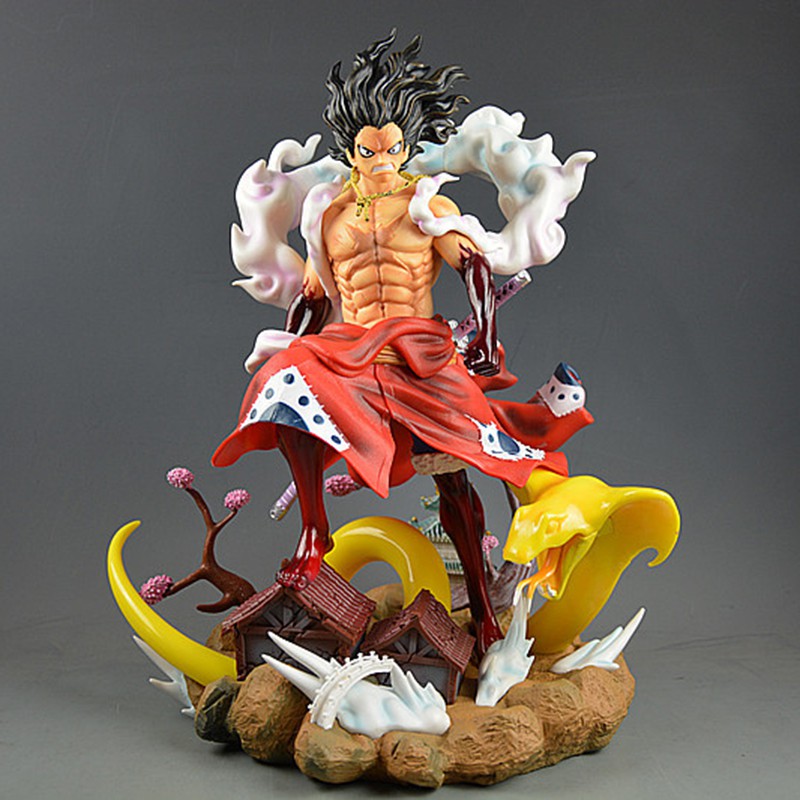 Japan Anime One Piece Monkey D Luffy Action Figure Harmony Snake Man Luffy 35cm Pvc Collection Mode Shopee Philippines