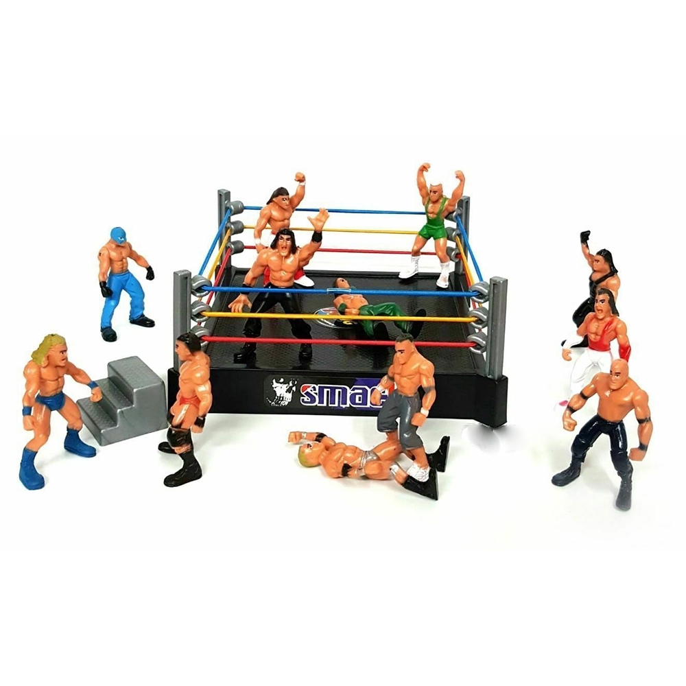 Joy Boy Gift Wrestling Arena Playset With 12 Figure Kids Action Wwe Arena Toy Shopee Philippines - old wrestling arena game roblox