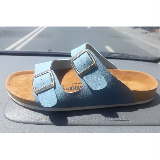 light blue birkenstocks