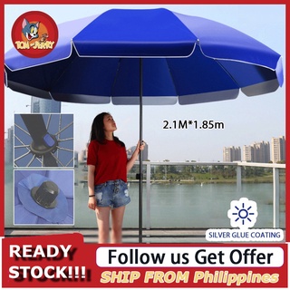 2.1M*2M Parasol Garden Patio Umbrella Sun Shade Umbrella Beach Round retractable outdoor umbrella