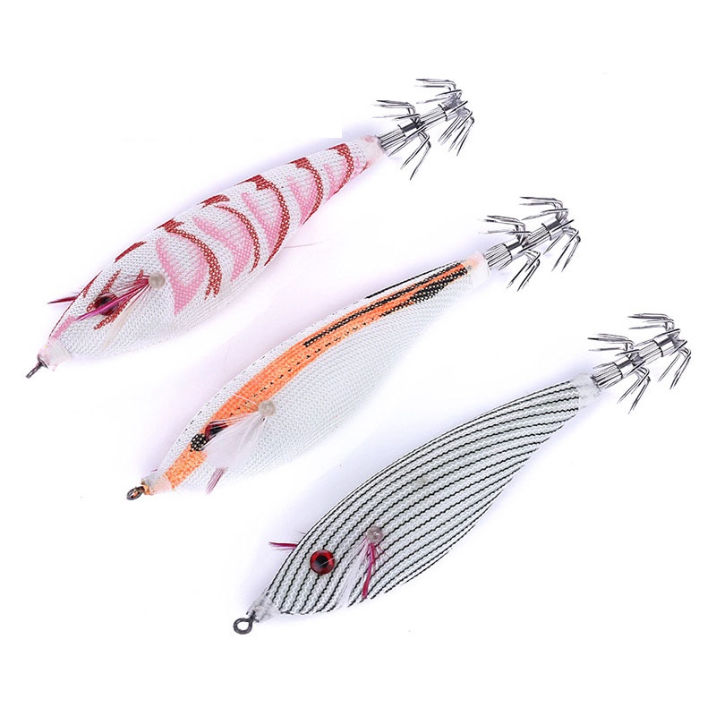 Especially for Fishing Squids Asixx Squid Lure 4.52 4 Colors Electric Luminous Bionic Shrimp Shape Squid Saltwater Fishing Lures Ideal Gear for Fishing 