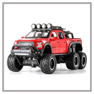 1:28 Ford Raptor F150 Off-road Car Model Kids Toys Gifts Children Return Force Light and Sound Car