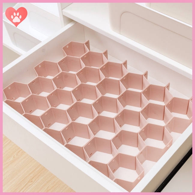 Diy Honeycomb Organizer Multi Functional Drawer Free Combination Underwear Socks Scarves Makeup Storage Box Shopee Philippines