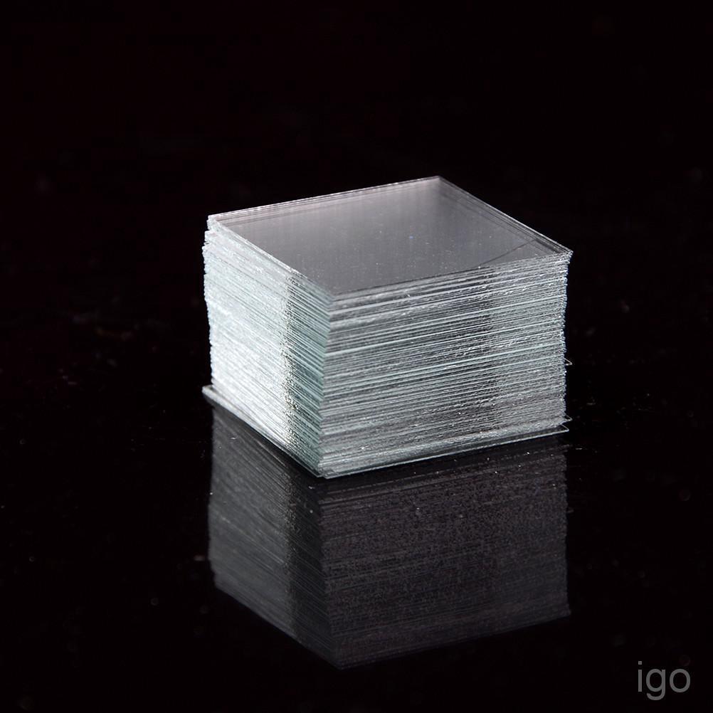 IGO 100 pcs Glass Micro Cover Slips 18x18mm - Microscope Slide Covers ...