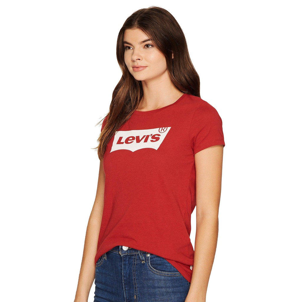 Levis Women's T-Shirt - Batwing Red | Shopee Philippines