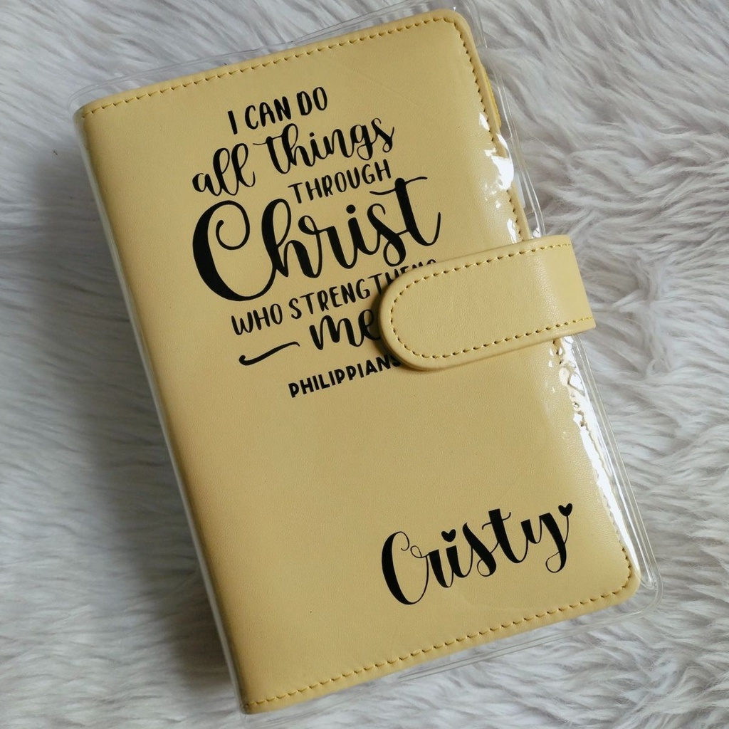 Personalised Customised A6 Budget Binder Money Planner Folder & Cash Zip Wallets 