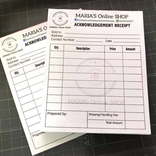 Personalized Receipts Shopee Philippines