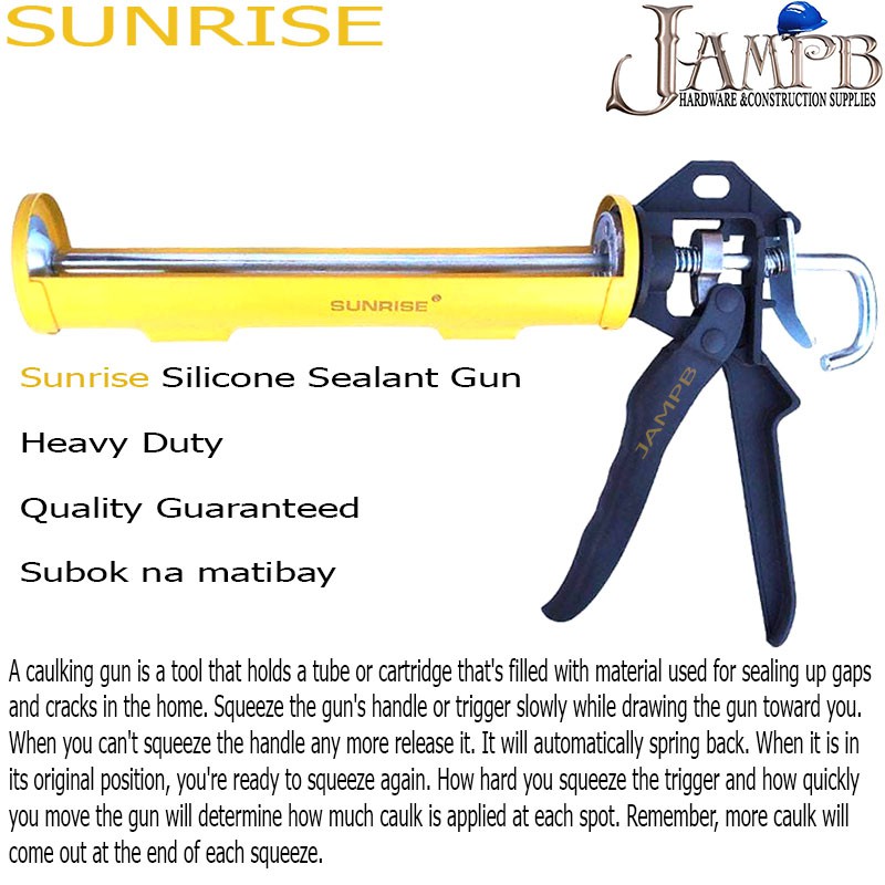 Sunrise Silicone Sealant CAULKING Gun 1 pc Heavy Duty High Quality By