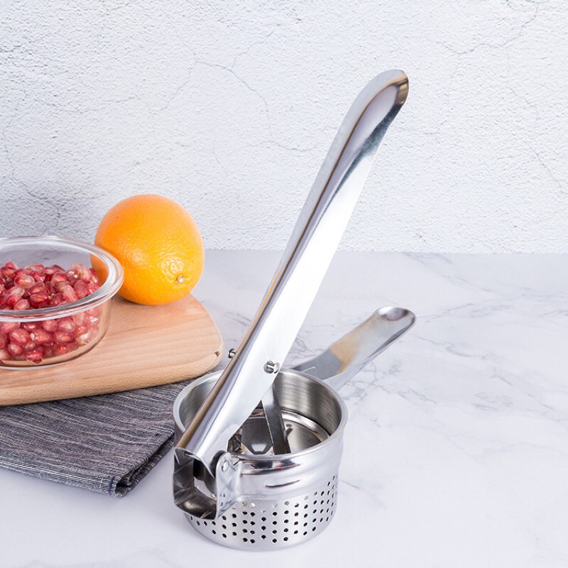 Stainless Steel Potato Masher Ricer Puree Garlic Vegetable Fruit Presser Lemon Lime Squeezer R-12
