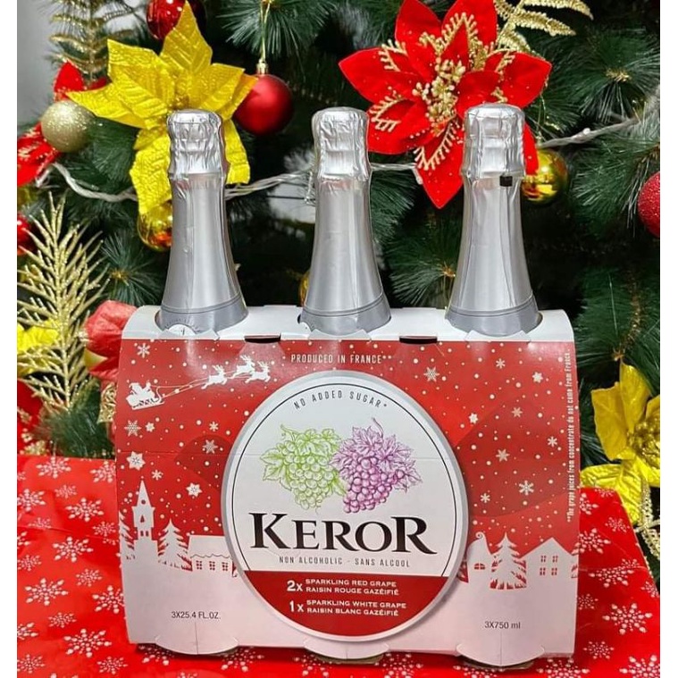 Keror Red & White Grape Sparkling Juice ( Pack of 3 ) Shopee Philippines