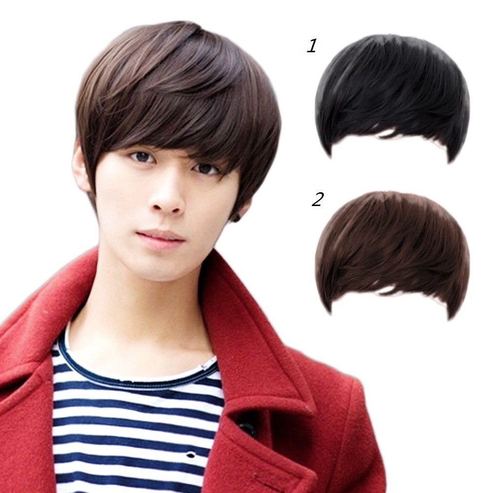 Men Short Hair Wigs W Bangs For Masquerade Costume Ball Shopee