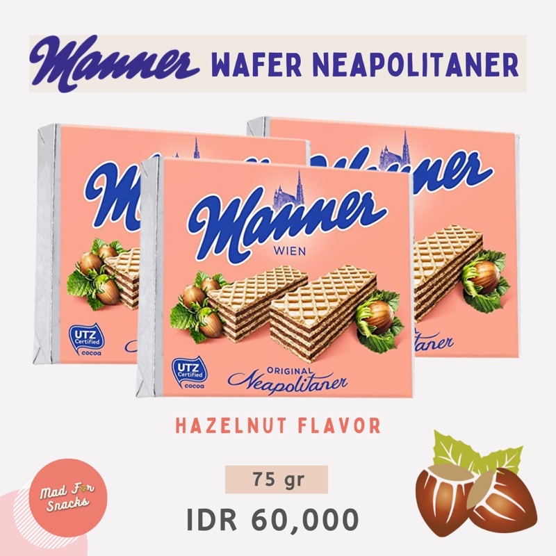 Hazelnut Flavor Neopolitaner Wafer Manner Shopee Philippines