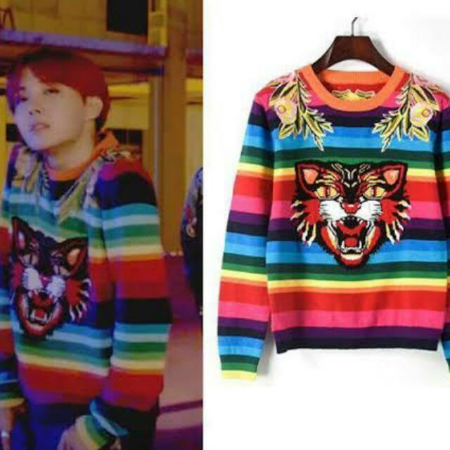 gucci tiger sweater rainbow