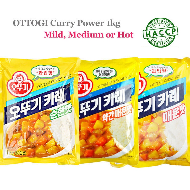 Ottogi Instant Curry Powder 1kg (mild, medium, spicy, Jjajang, Hash