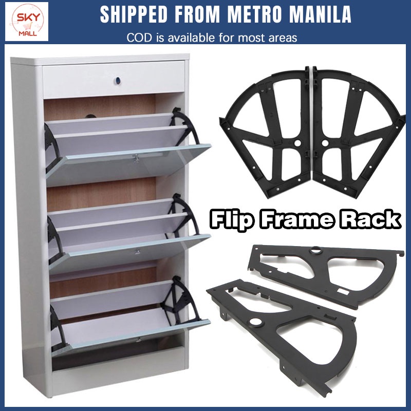Tnfeeon 2 Layers Shoes Drawer Cabinet Hinges Flip Frames