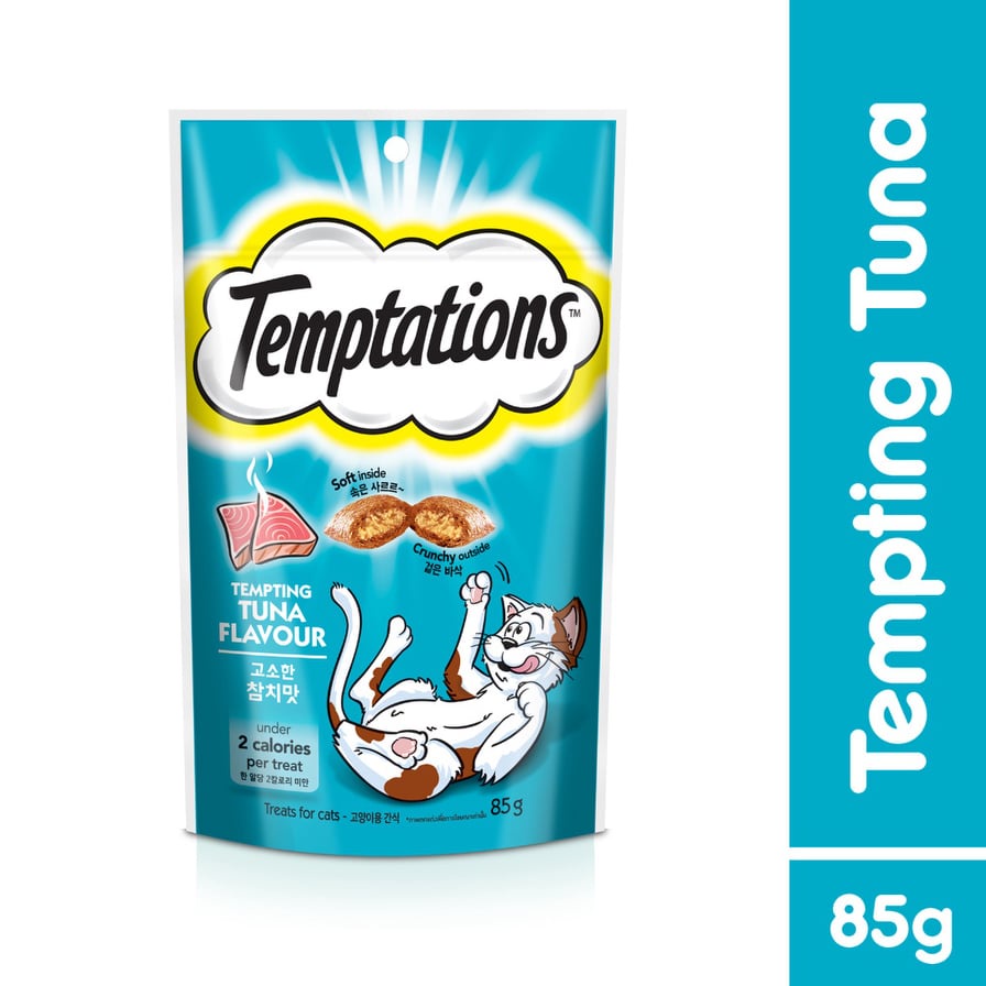 TEMPTATIONS Cat treats Tempting Tuna, Savoury Salmon, Tasty Chicken flavour 85g #2