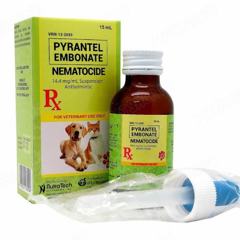 Pyrantel Embonate Nematocide dewormer 15ml for dogs and cat Shopee