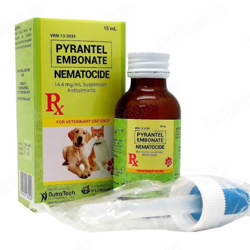 Pyrantel Embonate Nematocide Dewormer 15ml For Dogs And Cat Shopee Philippines