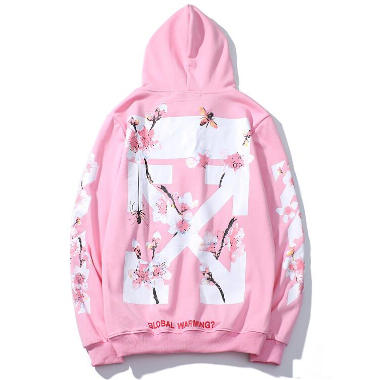 pink off white hoodie