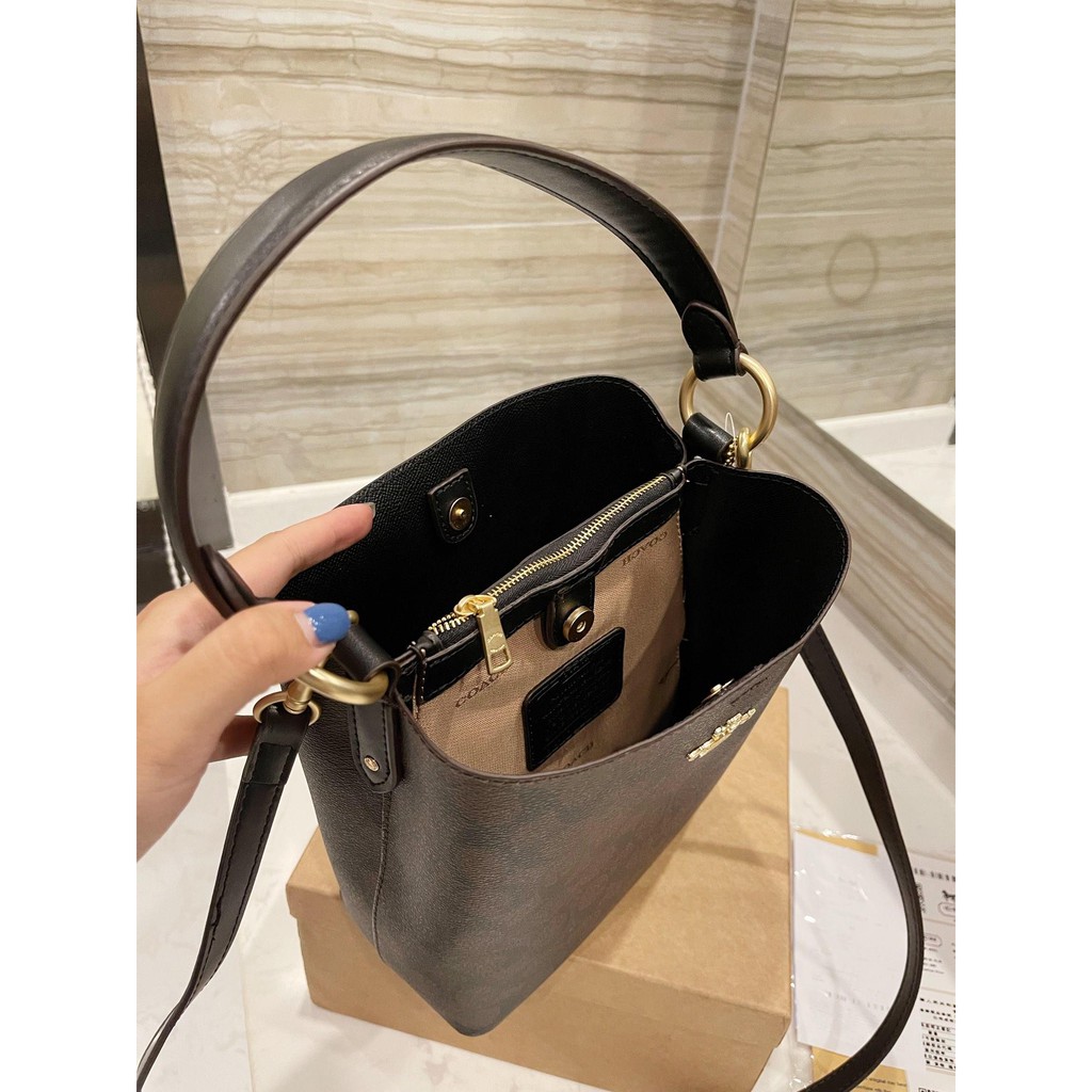 Fast shipping Coach Town buckel bucket bag 2021 neaB Shopee Philippines