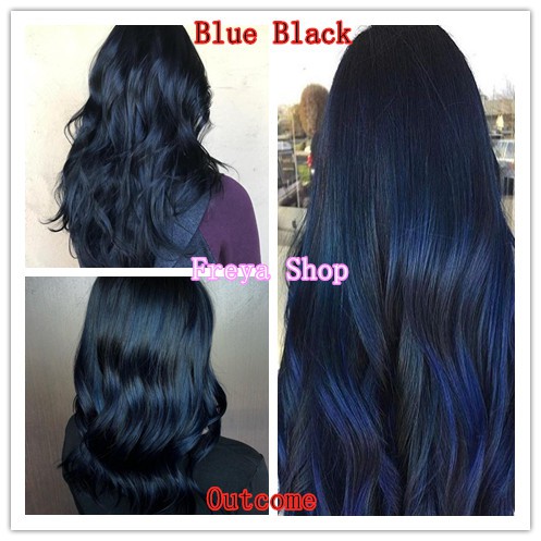 Blue Black Hair Color With Oxidant 2 8 Bob Keratin Permanent Hair Color Shopee Philippines