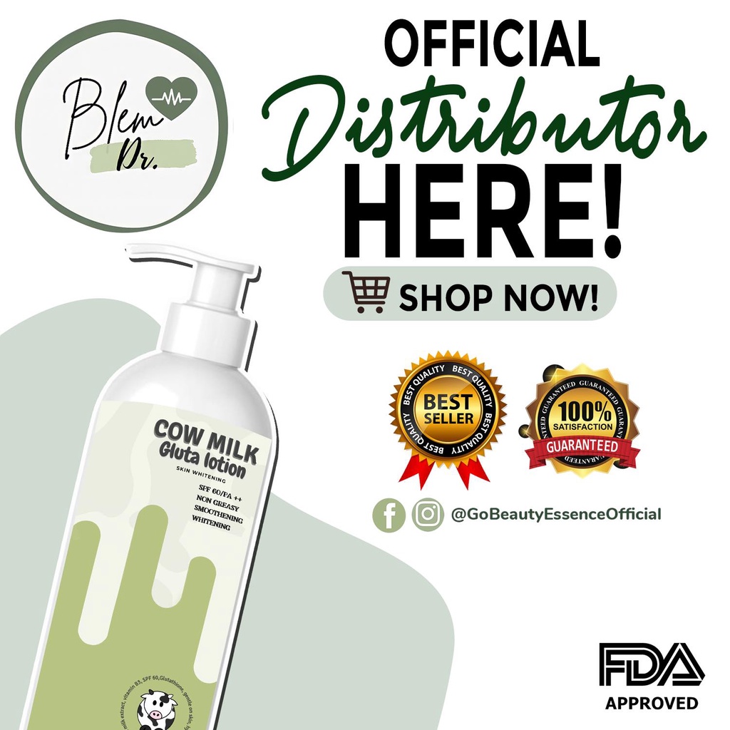 Cow Milk Gluta Lotion w/ SPF 60+ Skin Whitening Shopee Philippines