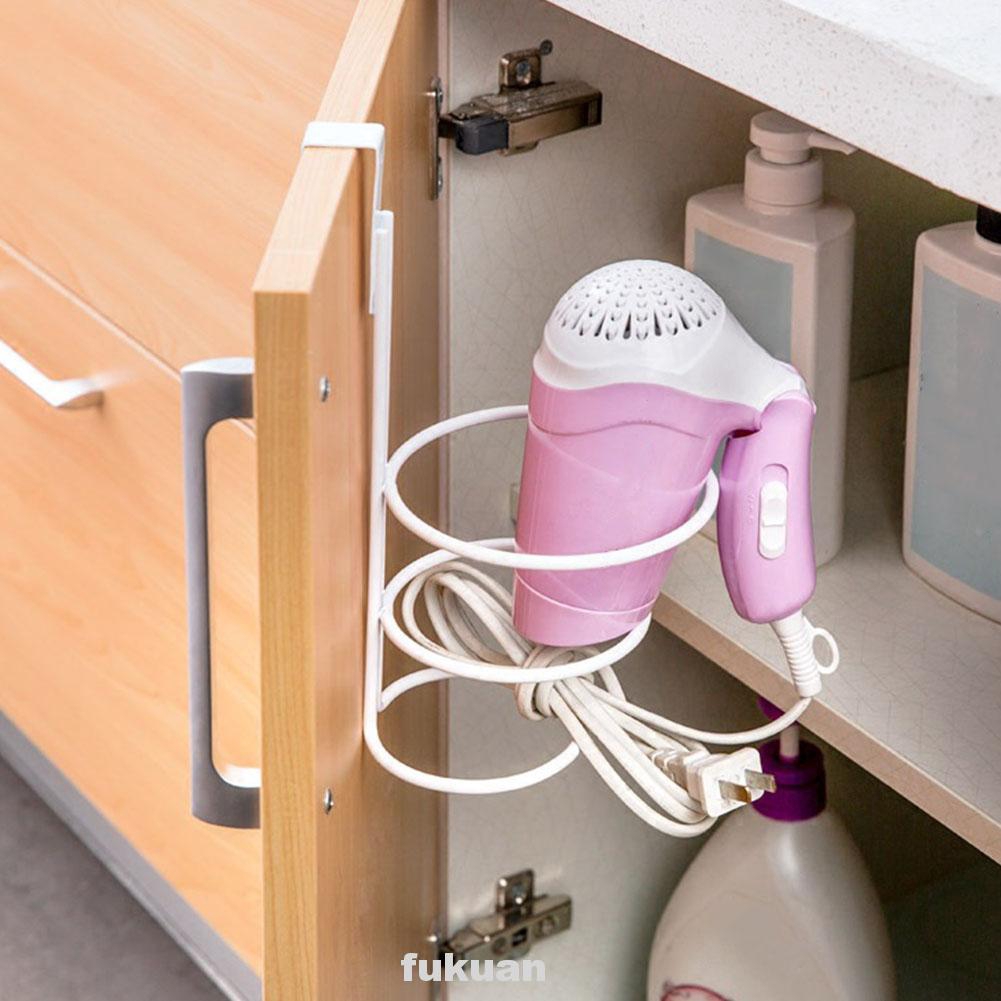 Hair Dryer Holder Door Back Hanging Rack Bathroom Organizer Cabinet Hairdryer Flexible Shopee Philippines