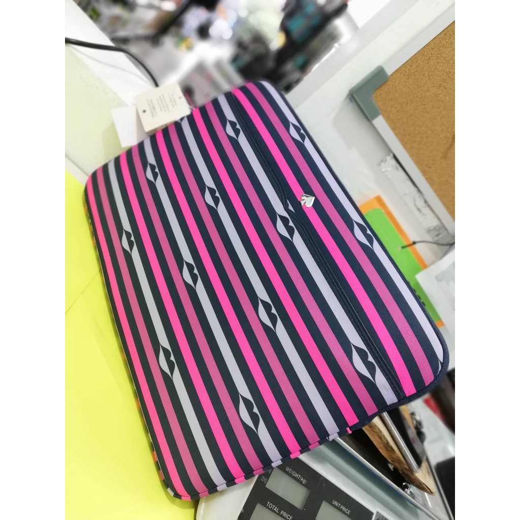 Kate Spade Jae Lip Universal Sleeve Pink Nylon Laptop Bag Shopee